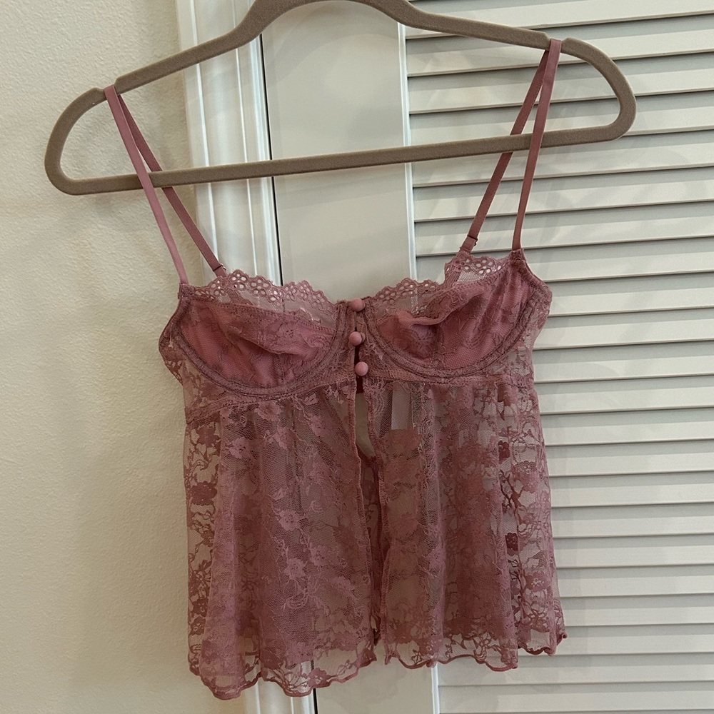 Sold- NWOT Lace Babydoll Top